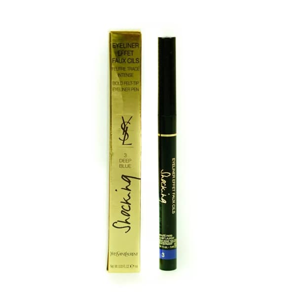 YSL Blue Shocking Eyeliner Bold Felt Tip Pen 3 Deep Blue Yves Saint Laurent