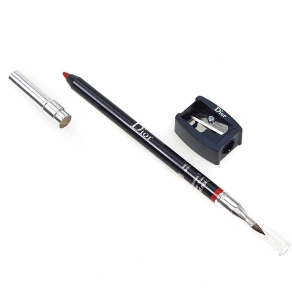 Dior Red Lipliner Pencil Contour 999 Rouge Dior Lip Liner with Brush & Sharpener