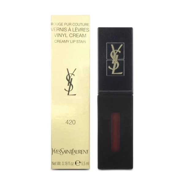 YSL Vernis A Levres Vinyl Cream Lip Stain 420 Chili Vibration 5.5ml Red