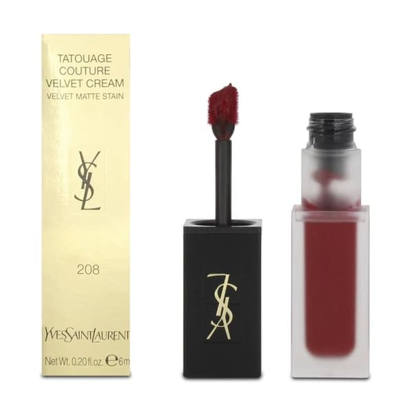 Yves Saint Laurent Red Lip Stain Tatouage Couture Velvet Cream 208 Rouge Faction