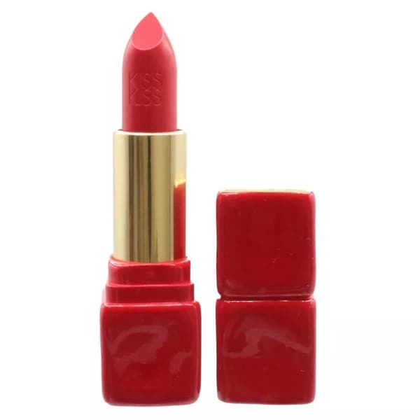 Guerlain Red Lipstick KissKiss Creamy Shaping Lip Colour 325 Rouge Kiss Makeup