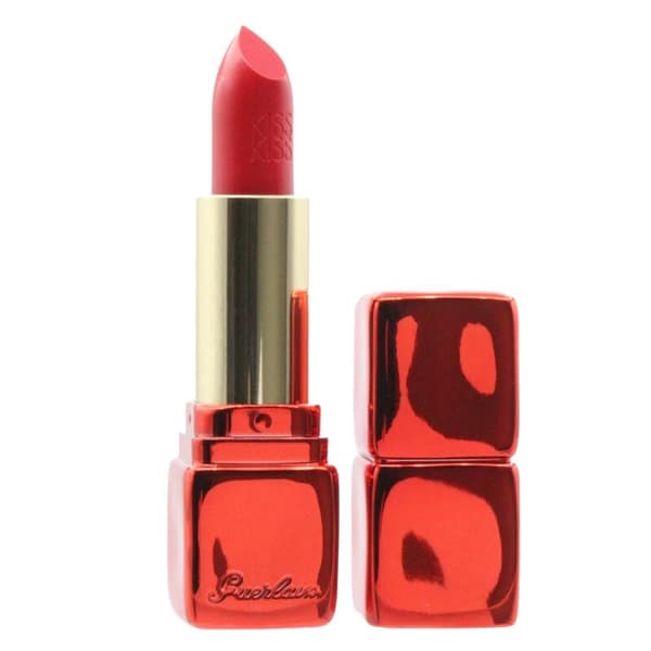 Guerlain Red Satin Lipstick KissKiss Le Rouge 325 Rougue Kiss Creamy Shaping Lip