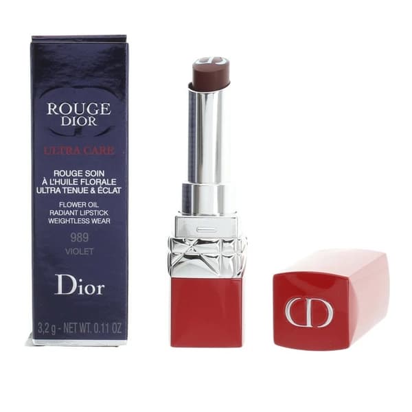 Dior Dark Red Lipstick Rouge Dior Ultra Care 989 Violet Pearly Finish Lispstick