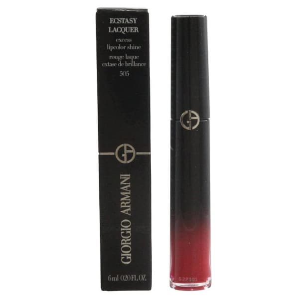 Giorgio Armani Red Lipstick Ecstasy Lacquer Excess Lipcolor Shine 505 Crescendo