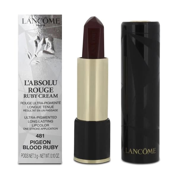 Lancome Red Lipstick L’Absolu Rouge Ruby Cream 481 Pigeon Blood Ruby Lip Stick