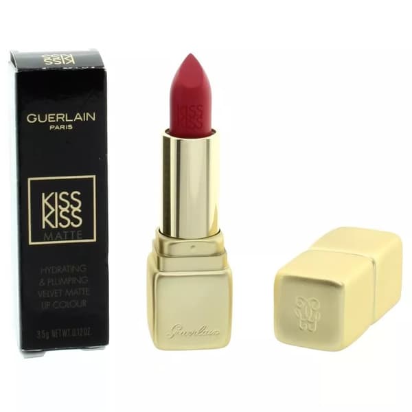 Guerlain Pink Lipstick Kiss Kiss Hydrating & Plumping Matte M376 Daring Pink