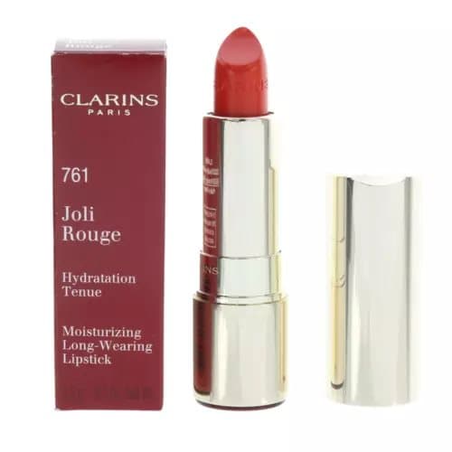 Clarins Lipstick Joli Rouge Red Lip Stick 761 Spicy Chili Satin Long Lasting