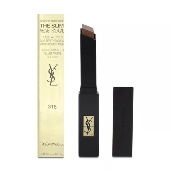 YSL Brown Lipstick The Slim Velvet Radical Semi-Matte Lipstick 316 Vibe in Amber
