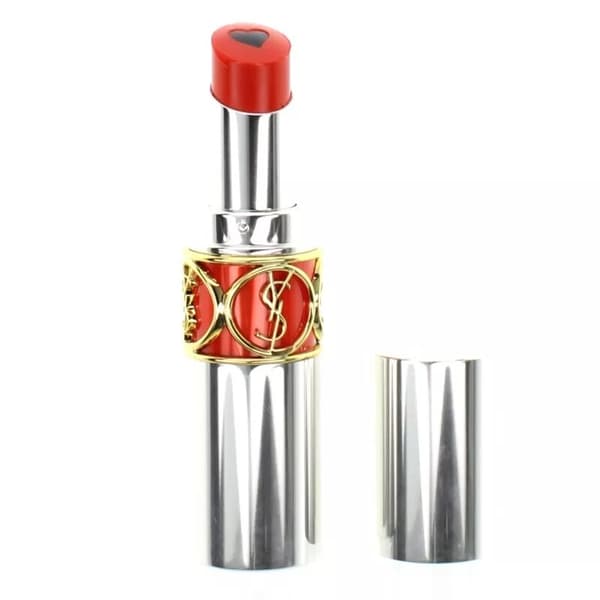 YSL Orange Lipstick Lip Balm Volupte Plump In Colour 5 Delirious Orange -