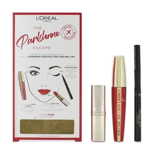 L’Or�al The Parisienne Make Up Trio Set Lipstick Lashes Eyeliner