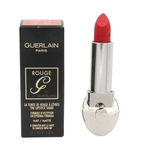 Guerlain Lipstick Rouge G Shade No 27 Matte Bright Red Lip Stick Lip Plumping