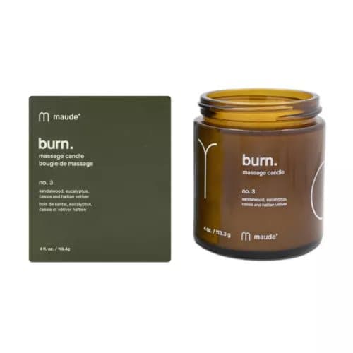 Maude Massage Candle No 3 Sandalwood Eucalyptus Oil Candle Luxury Warm
