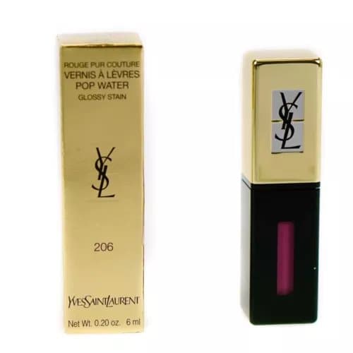 Yves Saint Laurent Pink Lip Gloss Pop Water Stain 206 Misty Pink Brand