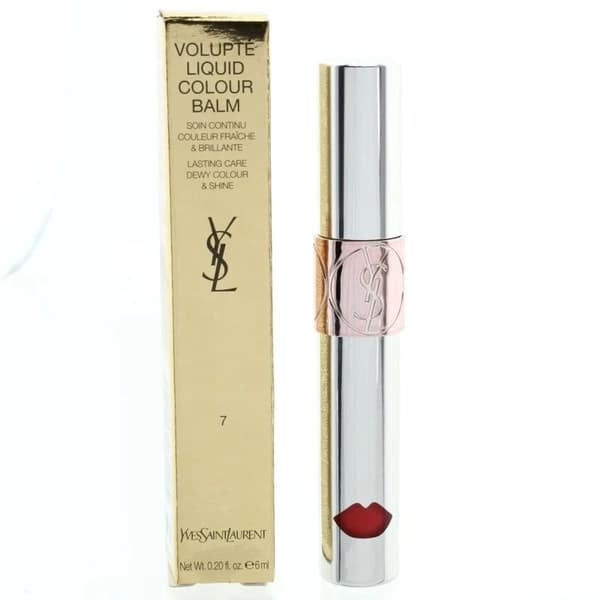 YSL Red Lip Gloss Volupte Liquid Lip Balm 7 Grab Me Red Yves Saint Laurent