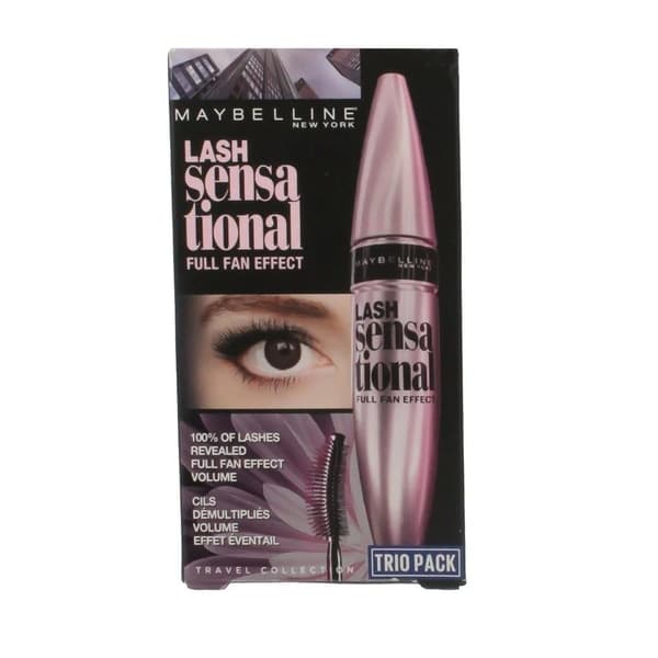 Maybelline Lash Sensational Mascara Black Lengthening Mascara Trio Pack Makeup