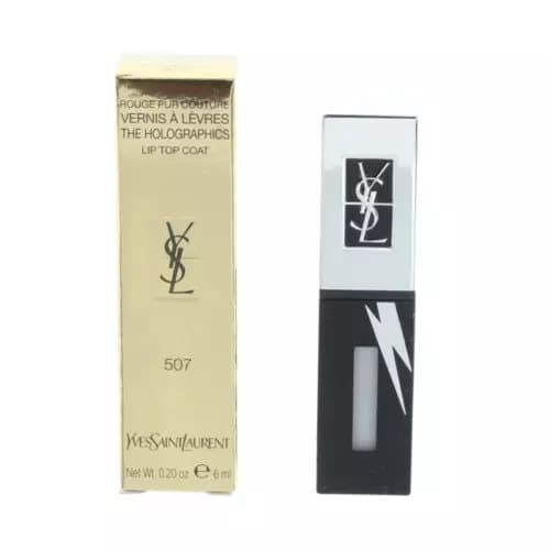 YSL White Lipstick Lip Top Coat The Holographics 507 Holographic White 6ml -