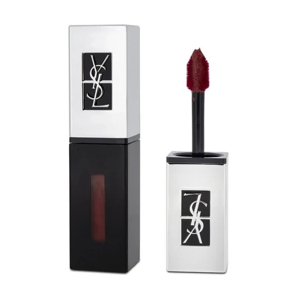 YSL Red Liquid Lipstick Stain Rouge Pur Couture Holographics 505 Video Red