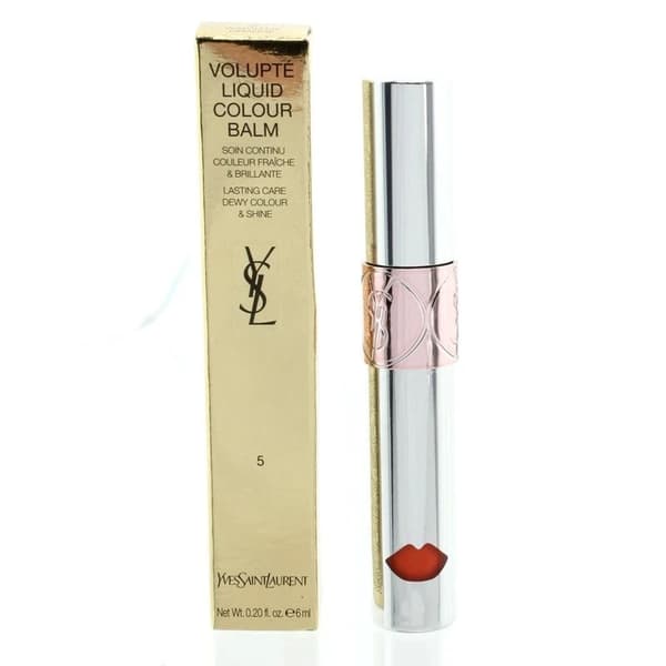 Yves Saint Laurent Lip Gloss Volupte Liquid Lip Balm 5 Watch Me Orange -