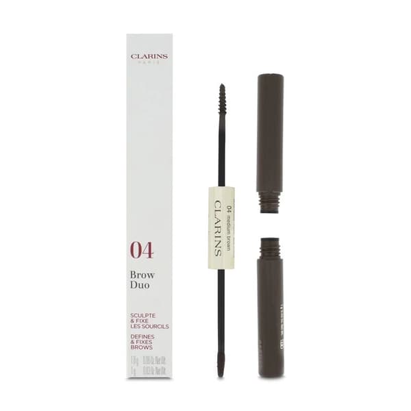 Clarins Brown Duo Defines & Fixes Brows 04 Medium Brown Defines & Fixes Brows