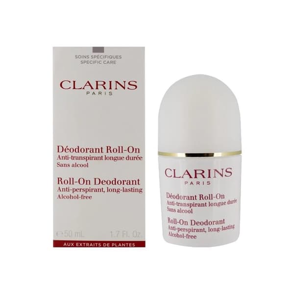 Clarins Roll On Deodorant 50ml Antiperspirant Lasting Alcohol Free