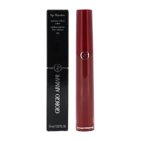 Giorgio Armani Red Lipstick Maestro 415 Redwood Intense Velvet Matte Finish