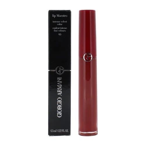 Giorgio Armani Red Lipstick Maestro 415 Redwood Intense Velvet Matte Finish