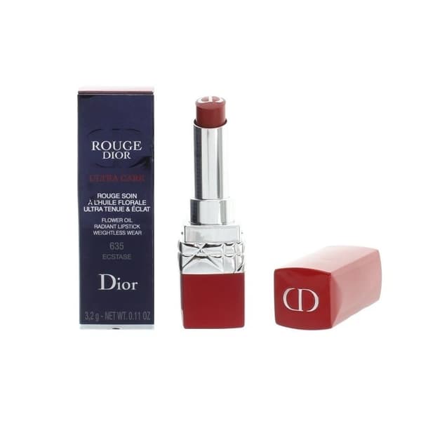 Dior Red Lipstick Rouge Ultra Care Lipstick 635 Ecstase Hydrating Lip Stick-