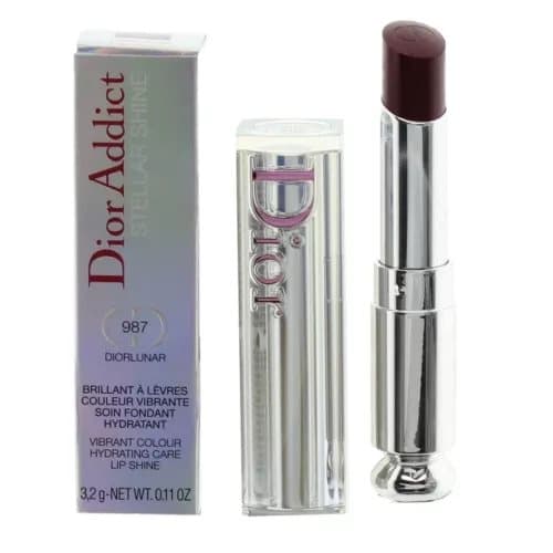 Dior Red Lipstick Addict Stellar Lip Shine 987 Diorlunar Dark Red Lip Stick-