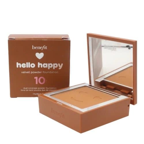 Benefit Foundation Hello Happy Velvet Powder Foundation 10 Dark Matte Powder
