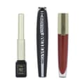 Miniatyrbillede 3 af 4: L’Oreal Collagene 24H Volume Black Mascara & Eyeliner Red Lipstick Set