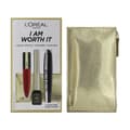 Miniatyrbillede 1 af 4: L’Oreal Collagene 24H Volume Black Mascara & Eyeliner Red Lipstick Set