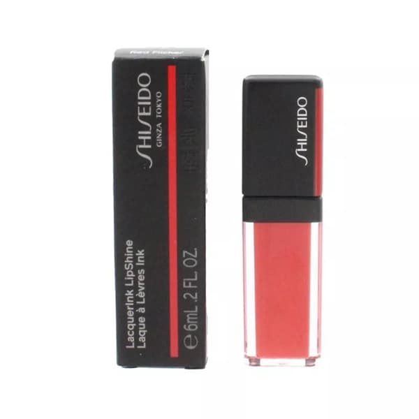 Shiseido Lipstick LacquerInk Lipshine 305 Red Flicker Gloss Lip Stick Hydrating