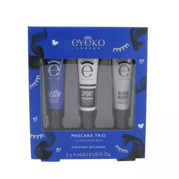 Eyeko Mini Mascara Trio Gift Set 3 x 4ml Lash Enhancing Kit Waterproof Mascara