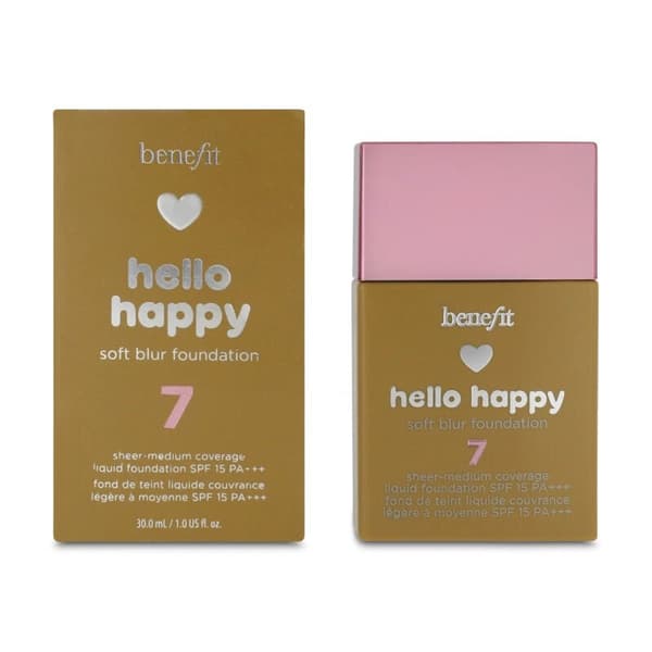 Benefit Hello Happy Soft Blur Liquid Foundation SPF15 7 Sheer Medium Coverage