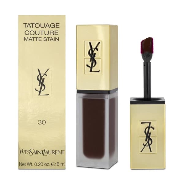 YSL Red Liquid Lipstick Lip Stain Tatouage Couture Matte 30 Outrageous Red