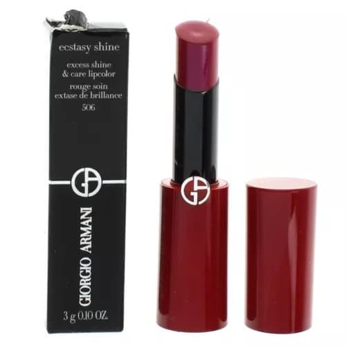 Giorgio Armani Pink Lipstick Ecstasy Shine & Care 506 Maharajah Lip Stick -
