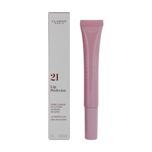Clarins Lip Perfector 21 Soft Pink Glow Shea Butter Moisturised Plumped Lips