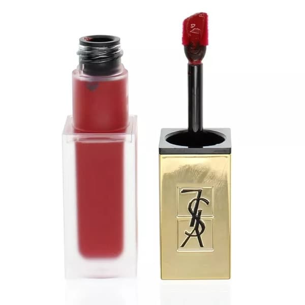 YSL Red Lip Stain Liquid Lipstick 10 Carmin Statement Yves Saint Laurent -