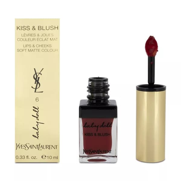 Yves Saint Laurent Red Blusher & Lipgloss Baby Doll 6 Rouge Libertine