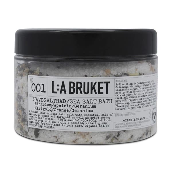 L:a Bruket No.001 Sea Salt Bath 450g Body Scrub