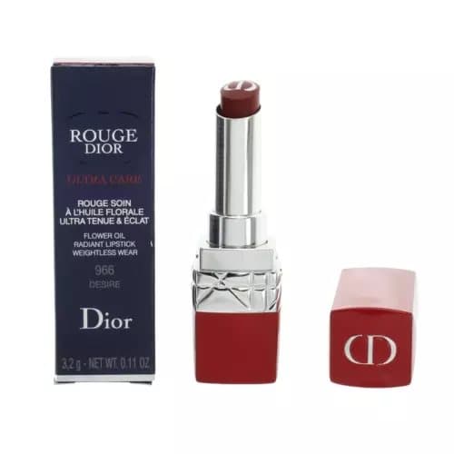 Dior Red Lipstick Rouge Ultra Care Flower Oil Radiant Lip Colour 966 Desire