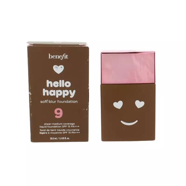 Benefit Dark Foundation Hello Happy Soft Blur Foundation 9 Deep Neutral SPF15
