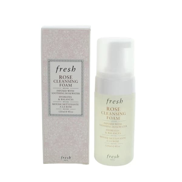 Fresh 120ml Rose Cleansing Foam Gentle Face Cleanser Rose Water Soap-Free