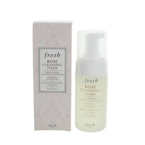 Fresh 120ml Rose Cleansing Foam Gentle Face Cleanser Rose Water Soap-Free