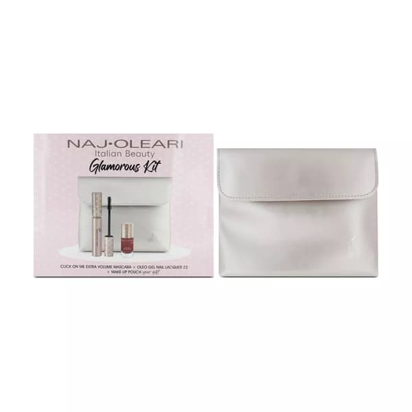 Naj.Oleari Italian Beauty Glamorous Kit with Mascara Nail Lacquer Make-up Pouch