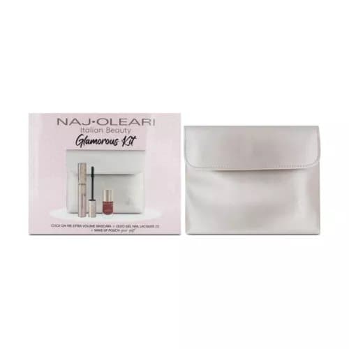 Naj.Oleari Italian Beauty Glamorous Kit with Mascara Nail Lacquer Make-up Pouch