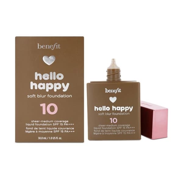Benefit Dark Foundation Hello Happy Soft Blur Foundation 10 Deep Warm SPF15 30ml
