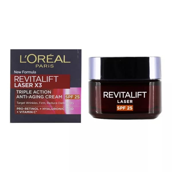 L’Oreal Face Cream SPF 25 50ml Triple Action Firming Anti-Ageing Moisturiser