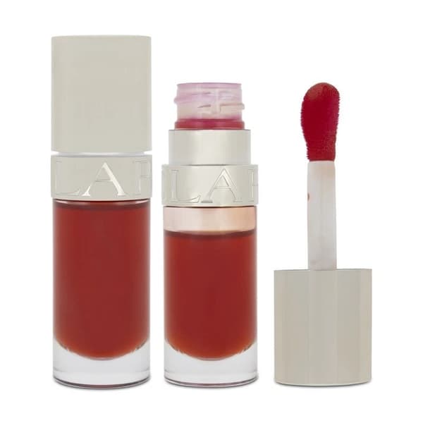 Clarins Lip Comfort Oil 08 Strawberry Sweetbriar Rose Oil Red Lip Balm 7ml