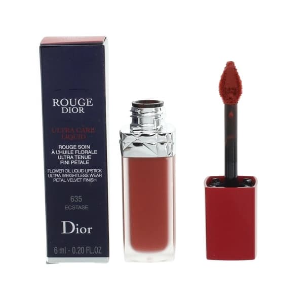 Dior Rouge Red Lipstick Ultra Care Liquid Lip Stick 636 Ecstase Velvet -